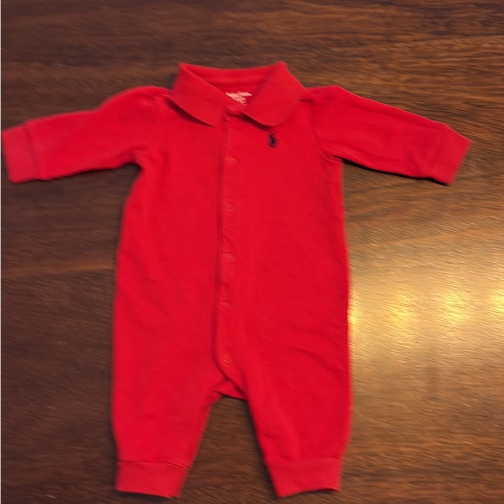 Ralph Lauren 3 mo boys Red    One Piece